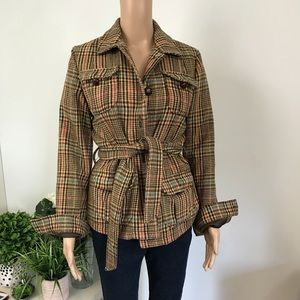 Gadzooks Houndstooth Belted Jacket